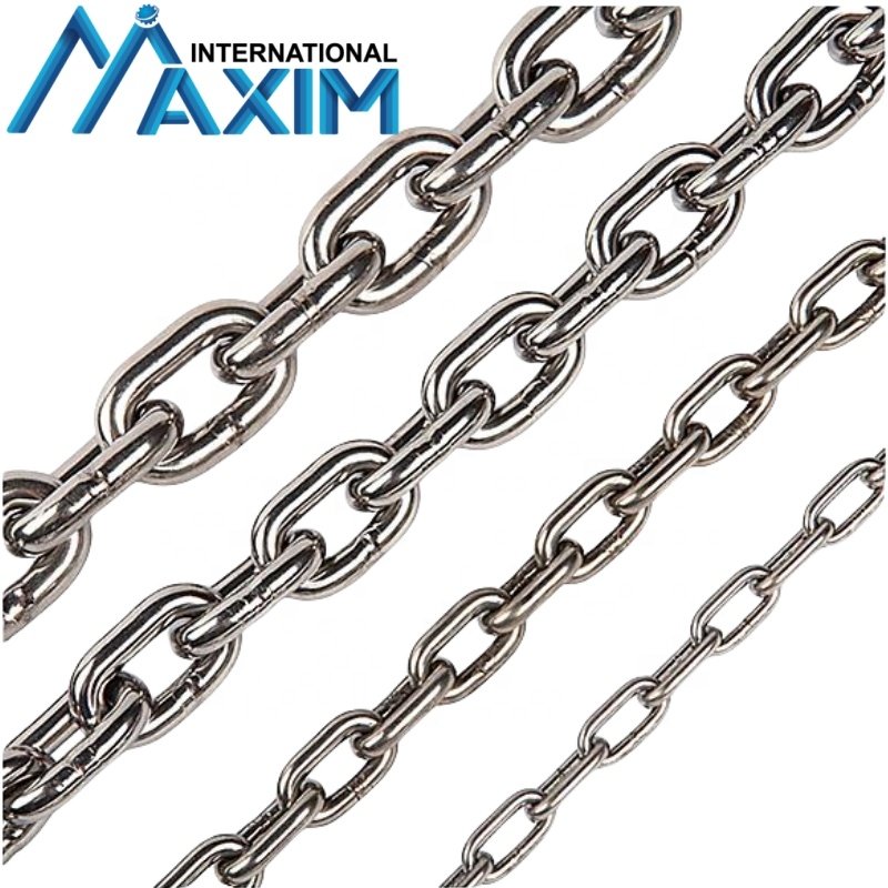 Grade AISI316 Stainless Steel Pump Lifting Chain With Oblong Ring