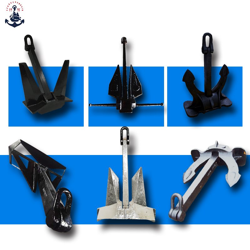 Marine Anchor Black Vinyl Coated Naval Anchors for Boats with Impressive Holding Power Prevents Rust and Scratches
