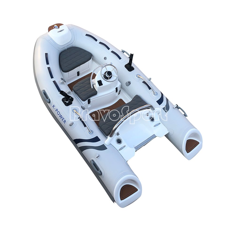 Small Dinghy 10ft RIB300 Hypalon/PVC Fiberglass Hull RIB Rowing Boats with Anchor Light