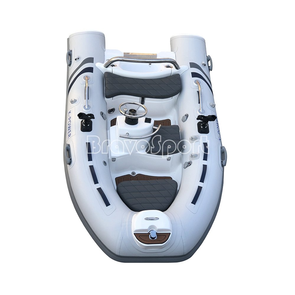 Small Dinghy 10ft RIB300 Hypalon/PVC Fiberglass Hull RIB Rowing Boats with Anchor Light
