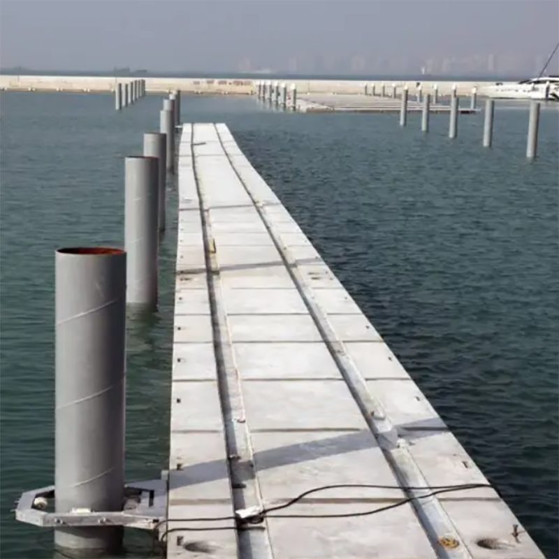 Durable Concrete Structure Marina Platform Modular Concrete Pontoon Floating Boat Dock