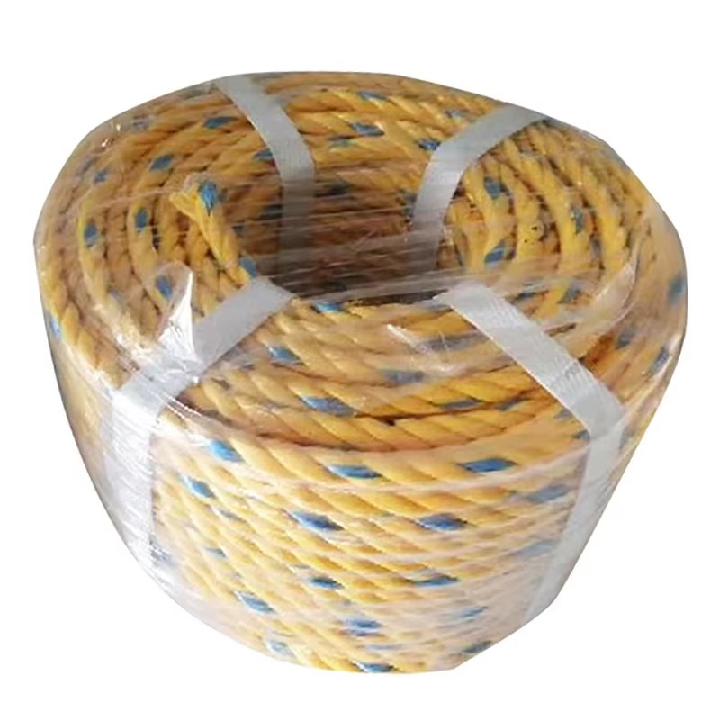 Polypropylene Ropes China Factory Custom Color Three Stranded Twisted Pe Pp Rope