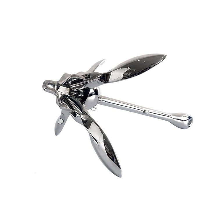 1,5 3kg Stainless Steel 316 Yacht Boat Anchor Accessories Marine Hardware Folding Boat Anchor