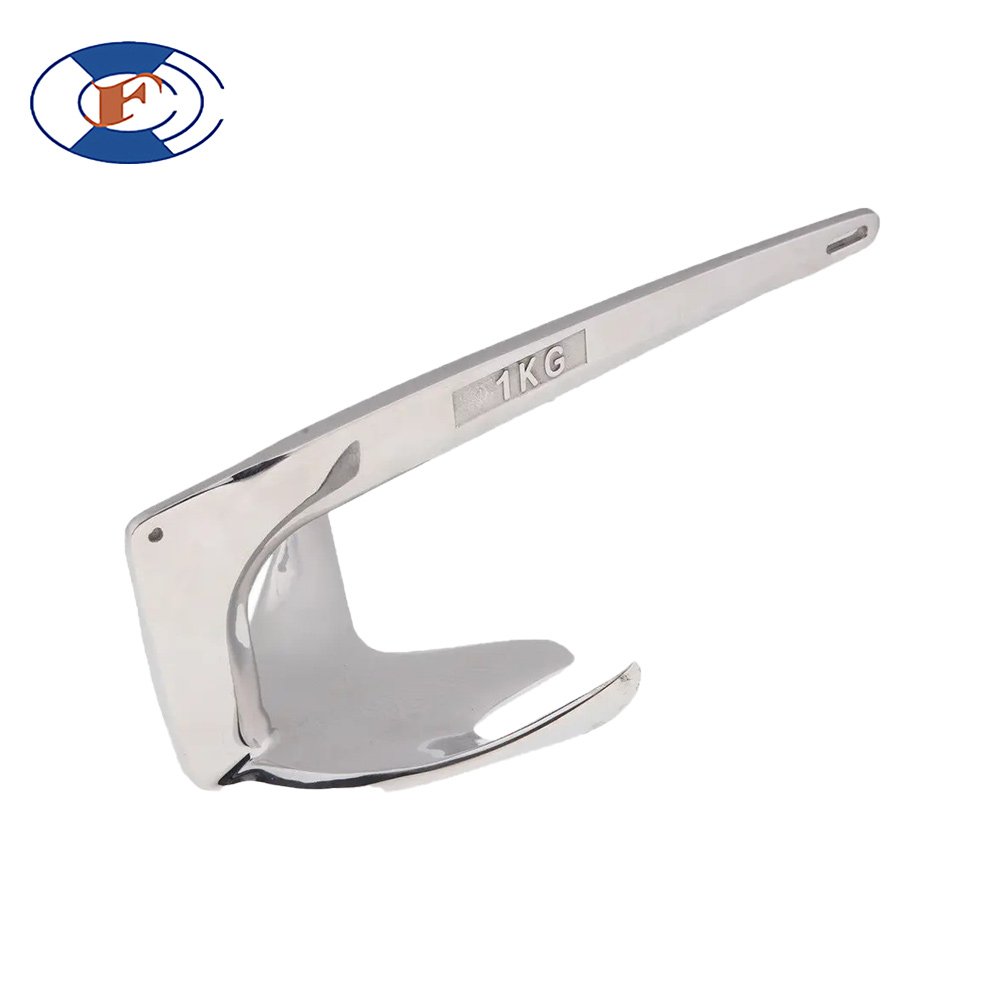HF Qualified 50kg Stainless Steel Bruce Anchor Zinc Plated Folding Boat Anchor