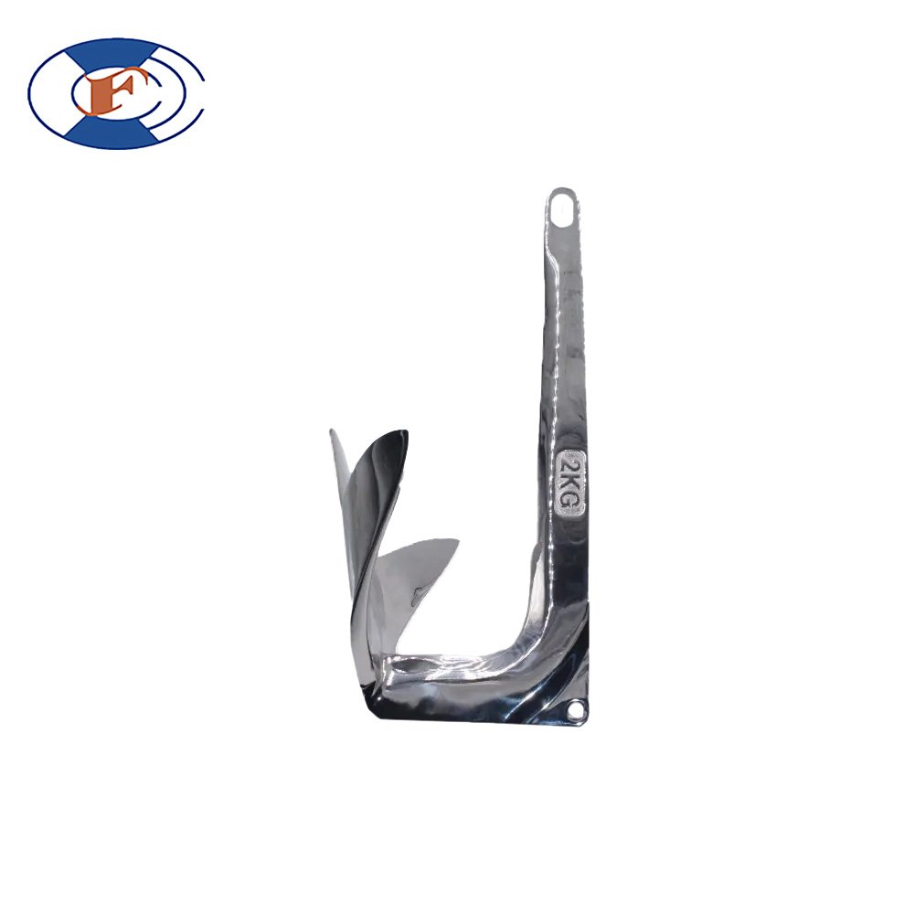 HF Qualified 50kg Stainless Steel Bruce Anchor Zinc Plated Folding Boat Anchor