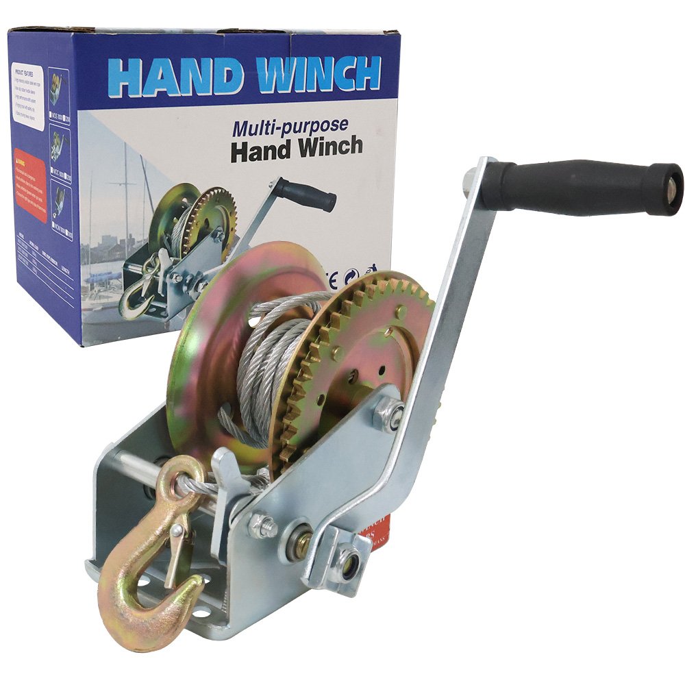 Portable 800lbs Manual Boat Winch Wire Hand Winch Hand Anchor Winch