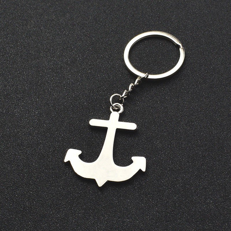 Mexico Custom Vallarta City Name Keyring Life Ring Summer Design Souvenir Charms Anchor Keychain Metal