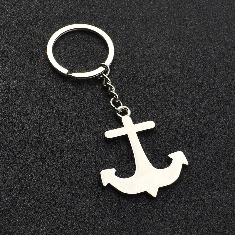 Mexico Custom Vallarta City Name Keyring Life Ring Summer Design Souvenir Charms Anchor Keychain Metal