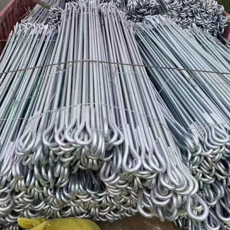 Ground Bolt Hot Dip Galvanized Carbon Steel Stay Rod With Plate Ground Anchor