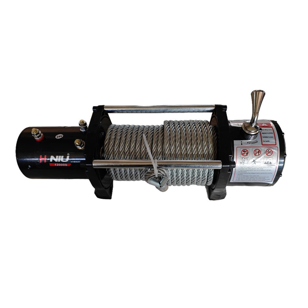 12 Volts 4x4 Electric Winch with 13500lbs DC Motor Manual Steel Wire Rope Remote Control for Cars and Truck Cranes