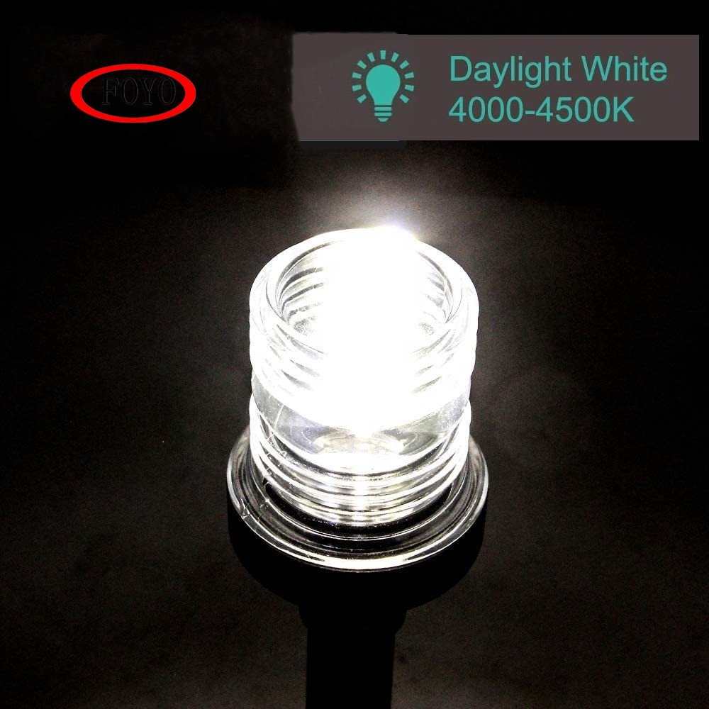 Foyo Marine Navigation Anchor Lights Stern Lamp All Round 360 Degree White LED for Boat Yacht Replacement Parts