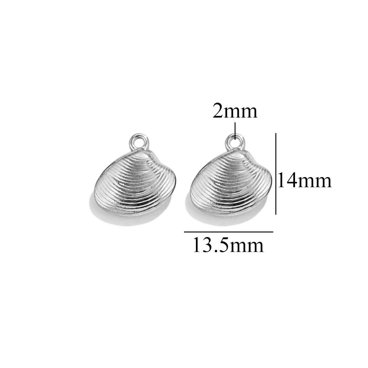 Stainless Steel 18k PVD Gold Plated Ocean Life Sea Marine Animal Seashell Charms Pendants Necklace Bracelet Jewelry Making