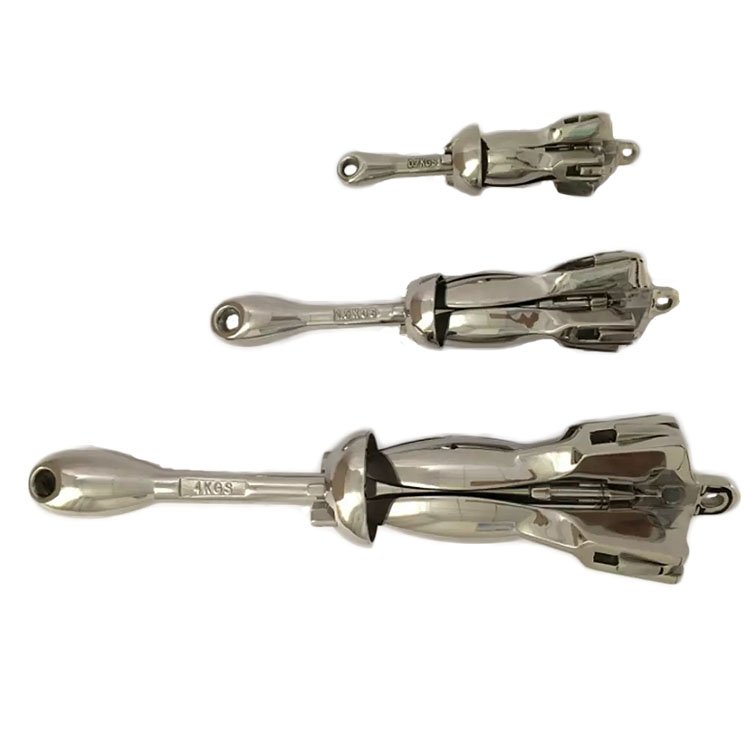 Casting Factory Stainless Steel Folding Bruce Plough Anchor Kayak Ship Anchors for Sale Marine Hardware Boat Marine Supplies