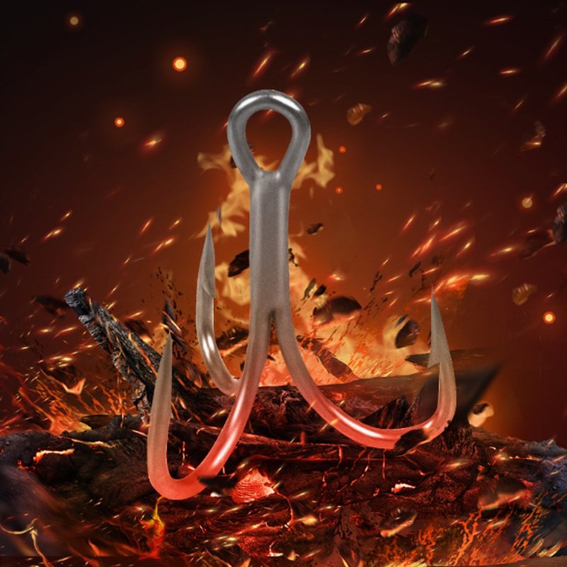 Luya High Carbon Steel Three-Main-Hook Treble Anchors Big Anchor Barb Three-Fork Three-Claw Hook River Fishing