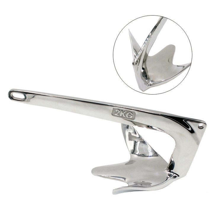 LARIN 20KG 316 Stainless Steel High Polished Marine Boat Anchor Bruce Anchor for Sale