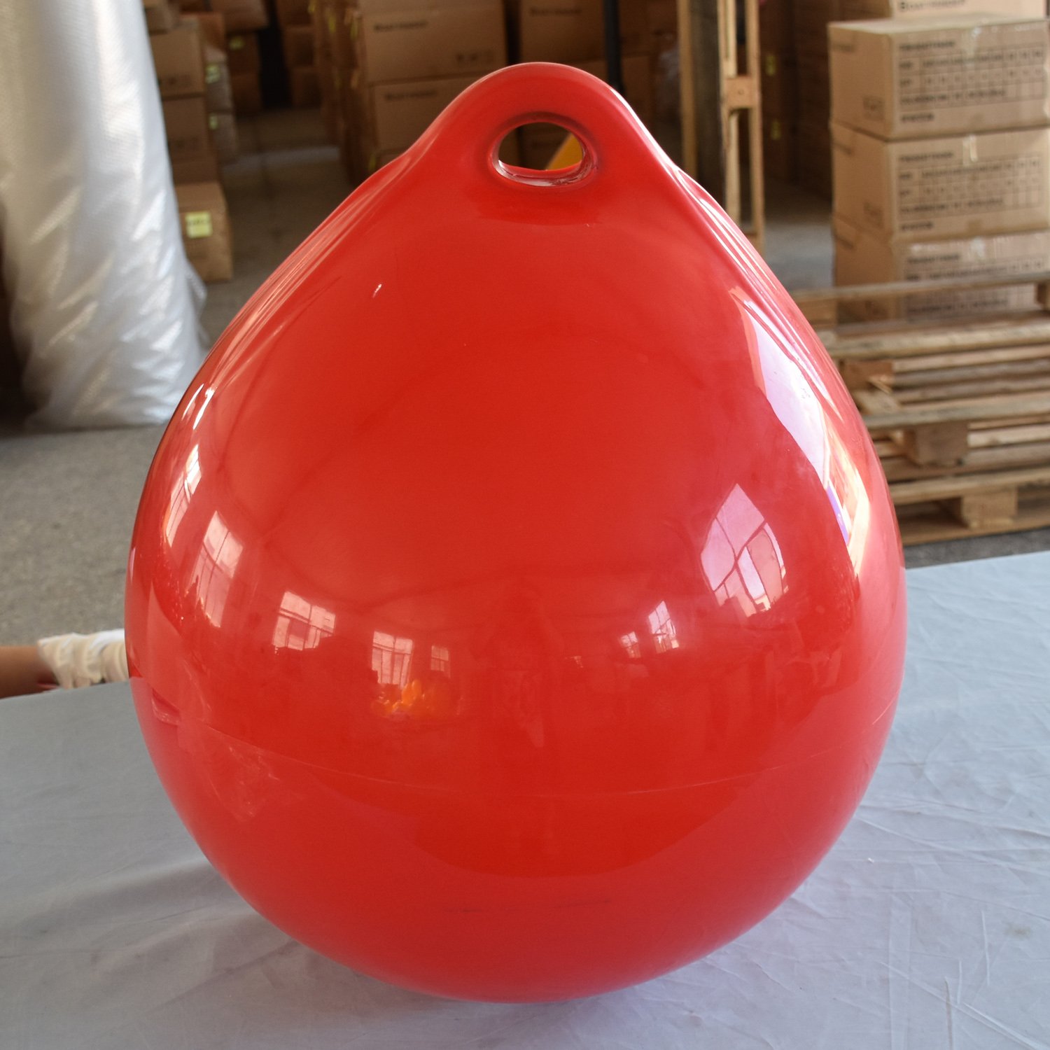 Marine Grade PVC Round Ball Anchor Buoy Red a Series Inflatable Marker Boat Fenders