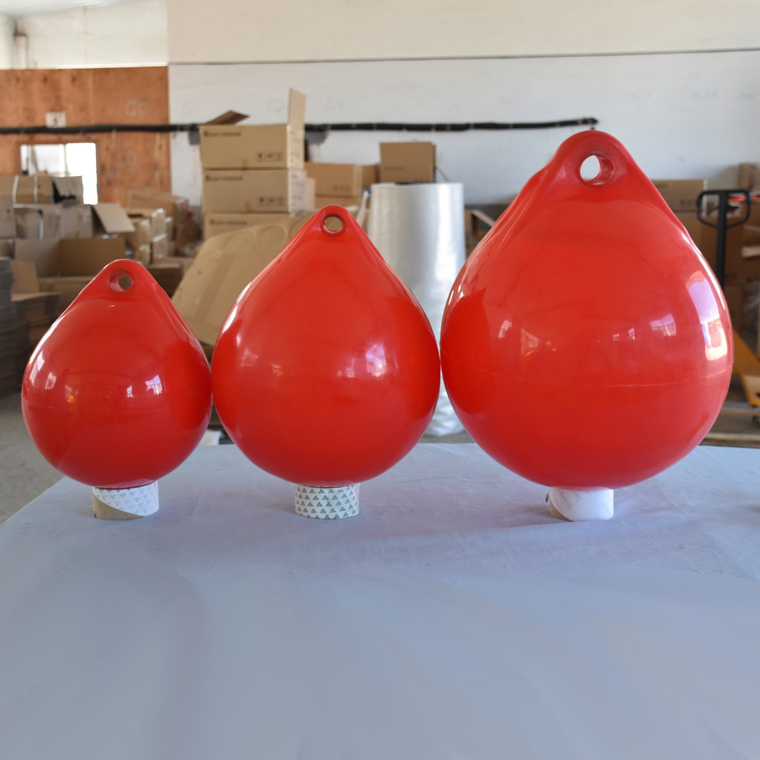 Marine Grade PVC Round Ball Anchor Buoy Red a Series Inflatable Marker Boat Fenders