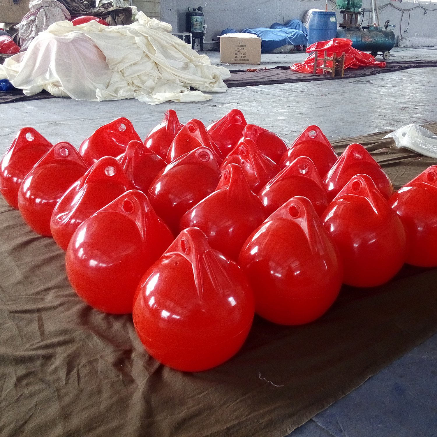 Marine Grade PVC Round Ball Anchor Buoy Red a Series Inflatable Marker Boat Fenders