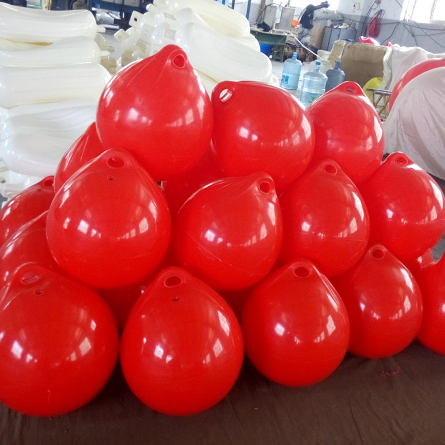 Marine Grade PVC Round Ball Anchor Buoy Red a Series Inflatable Marker Boat Fenders