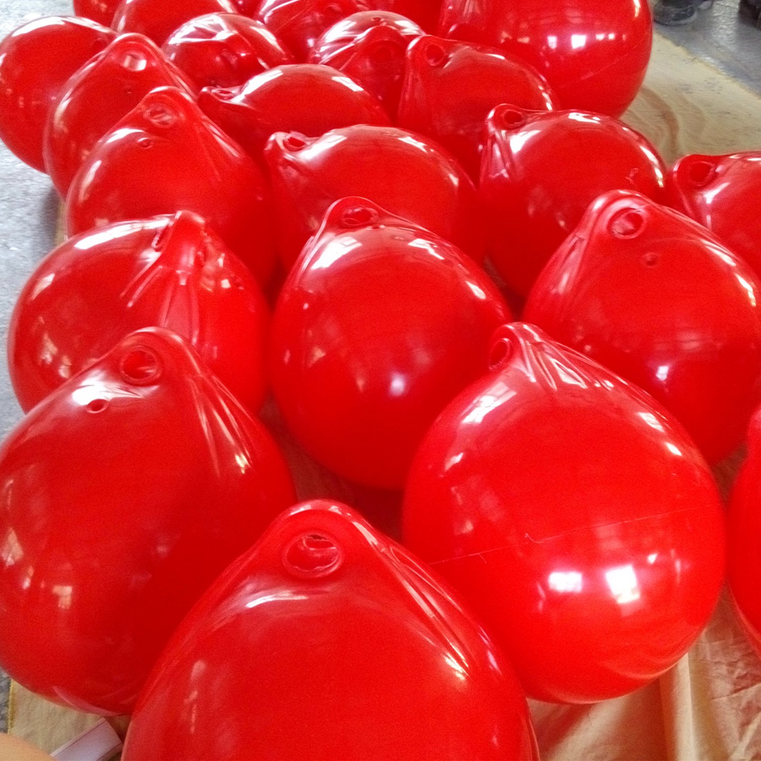 Marine Grade PVC Round Ball Anchor Buoy Red a Series Inflatable Marker Boat Fenders
