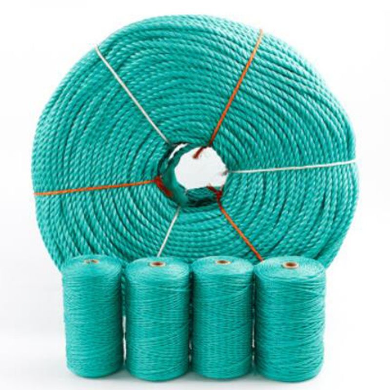 High Quality Polypropylene 3 Strand Twisted PE Twine Nylon Marine Fishing Rope PP Danline Rope for Packaging