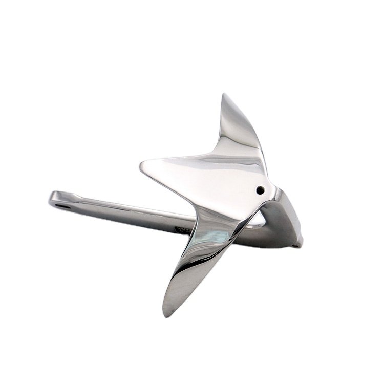 Hot Sale Marine Grade Stainless Steel Boat Anchor Bruce Anchor 2 kg for Yacht Fitting