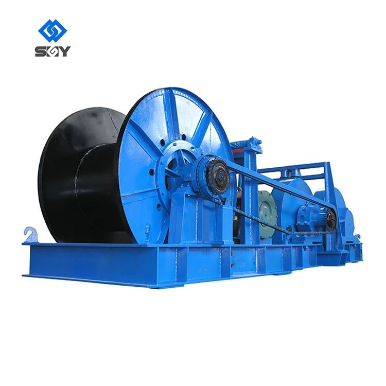 Heavy Duty Boat Anchor Winch Hydraulic Electric Anchor Winch 5 Tons Double Drum Motor Power Pulling Winch