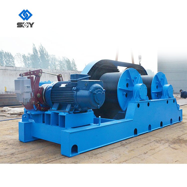 Heavy Duty Boat Anchor Winch Hydraulic Electric Anchor Winch 5 Tons Double Drum Motor Power Pulling Winch