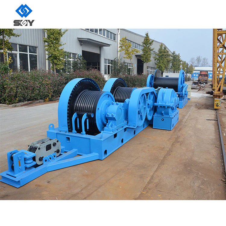 Heavy Duty Boat Anchor Winch Hydraulic Electric Anchor Winch 5 Tons Double Drum Motor Power Pulling Winch