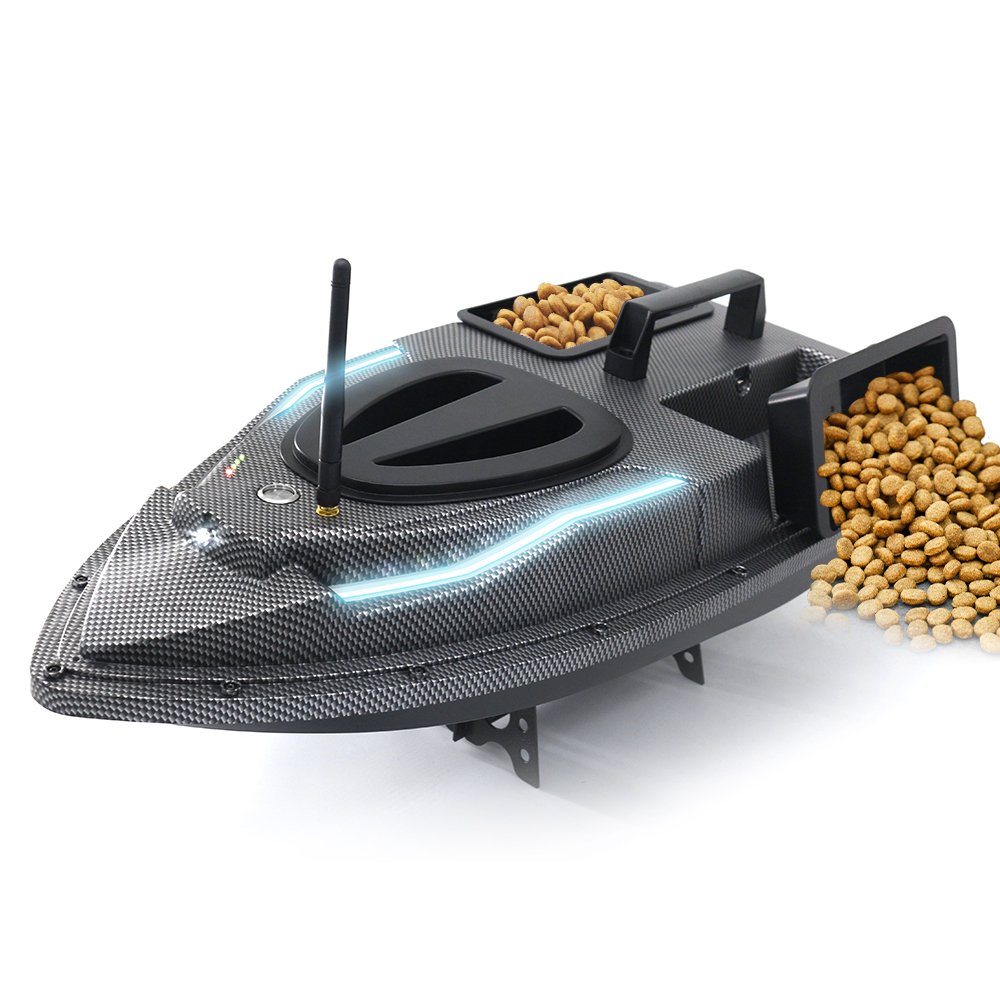 V900 Bait Boat 40 GPS Anchor Points Dual Hoppers 500M Auto Return Carp Fishing Boat With Steering Light