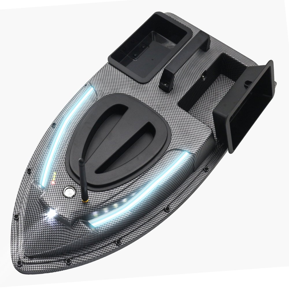 V900 Bait Boat 40 GPS Anchor Points Dual Hoppers 500M Auto Return Carp Fishing Boat With Steering Light