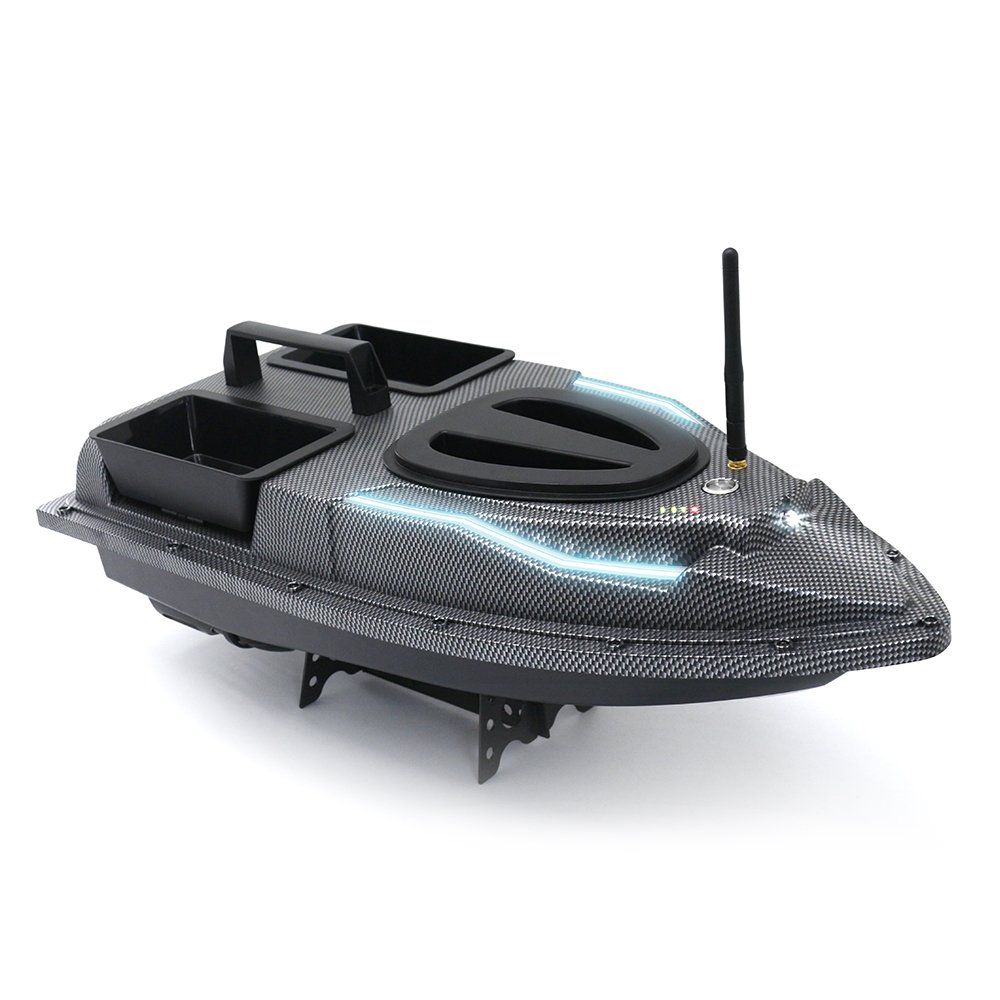 V900 Bait Boat 40 GPS Anchor Points Dual Hoppers 500M Auto Return Carp Fishing Boat With Steering Light