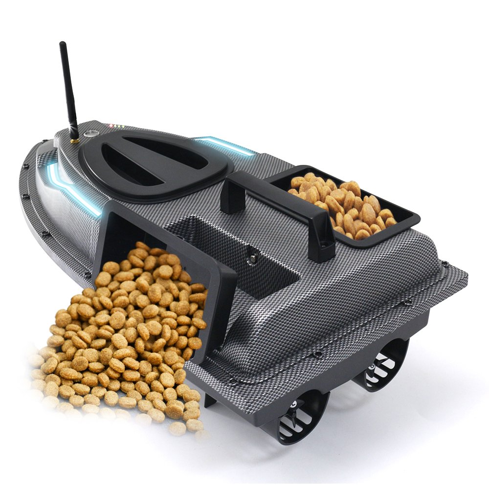 V900 Bait Boat 40 GPS Anchor Points Dual Hoppers 500M Auto Return Carp Fishing Boat With Steering Light