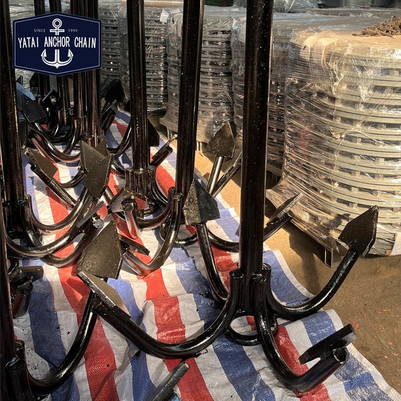 Four-Fluked Marine Boat Anchor Grapnel for Fishing Boats