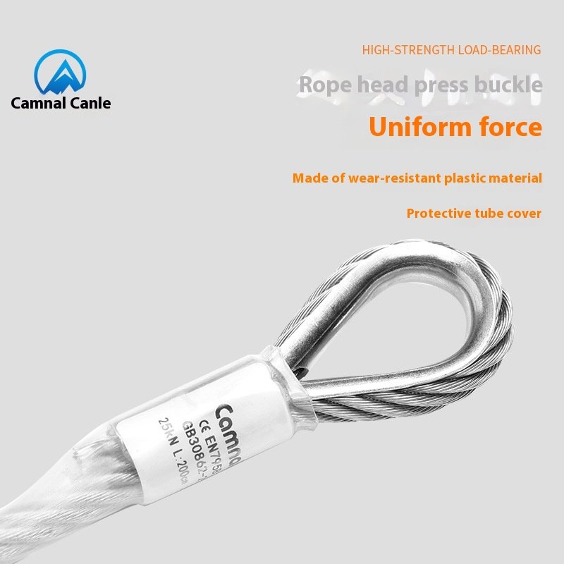 Camnal 8mm Cable Anchor For Fall Protection Sturdy 25kN Anchors For Work At Height Climbing And Rescue