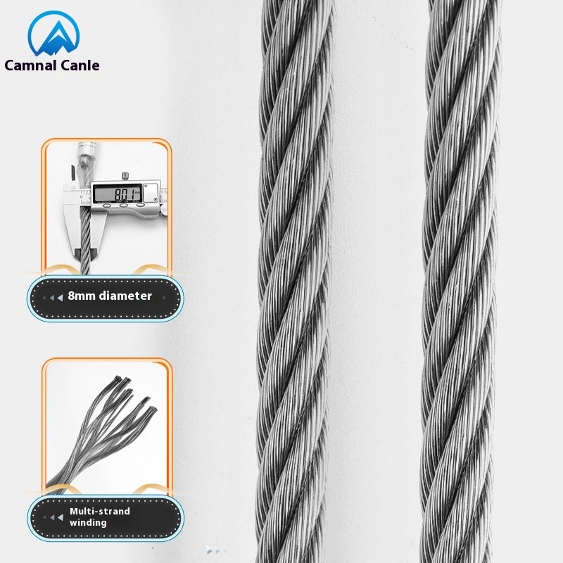 Camnal 8mm Cable Anchor For Fall Protection Sturdy 25kN Anchors For Work At Height Climbing And Rescue