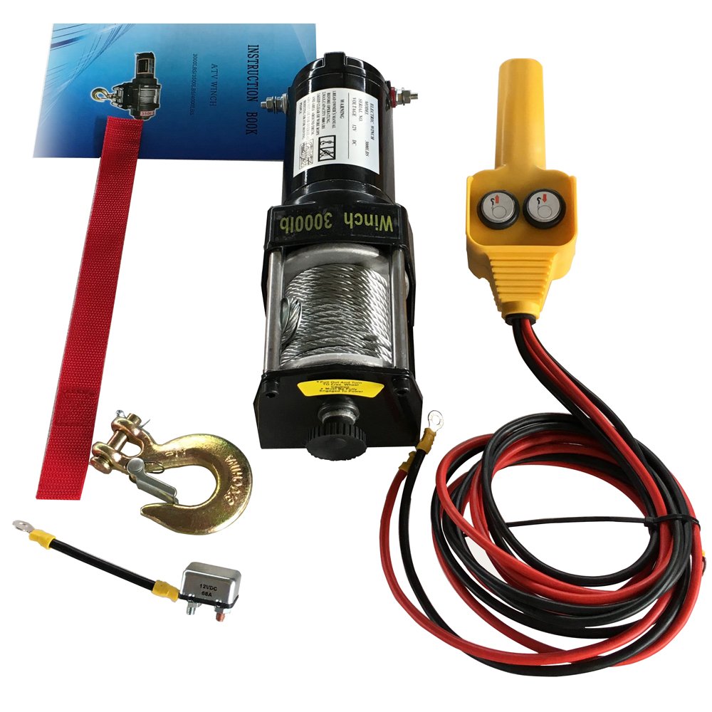 off Road Winch Mini 12v Power Electric Winch with 3500 Lbs Motor