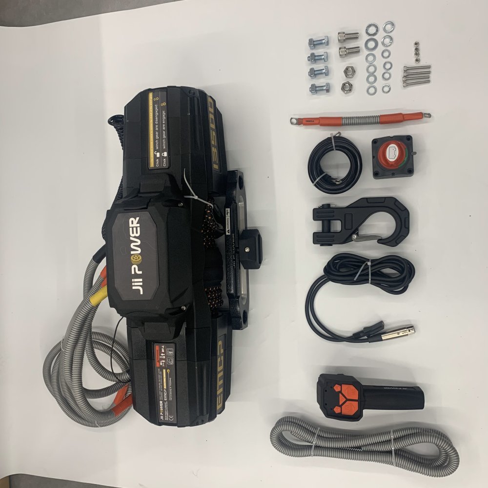 JP16 ODM 12V 24v 13500lbs 12000lbs 20000lbs Auto Electric Winch with Synthetic Wire Rope