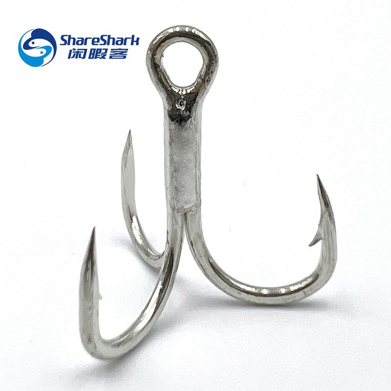 Sea Fishing Sharp Treble Hooks High Carbon Steel 3X Strong Fishing Hook Triple Anchor Hooks for Big Game Bluefish Salmon