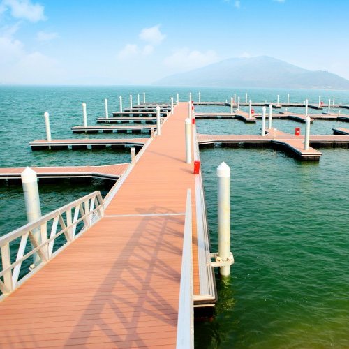 New Stable Pontoon Bridge Sea Aluminum Floating Docks Pier Water Systems Aluminum Deck Covers Floats