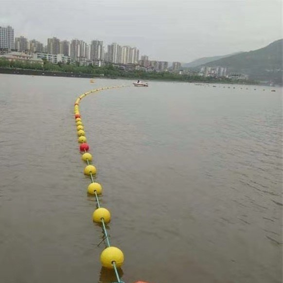 PE Floating Buoy Ball with Pull Rings Foamed Filled Barrier Floats Fishing Farm Water Area Marker Warning Buoy Boat Mooring Buoy