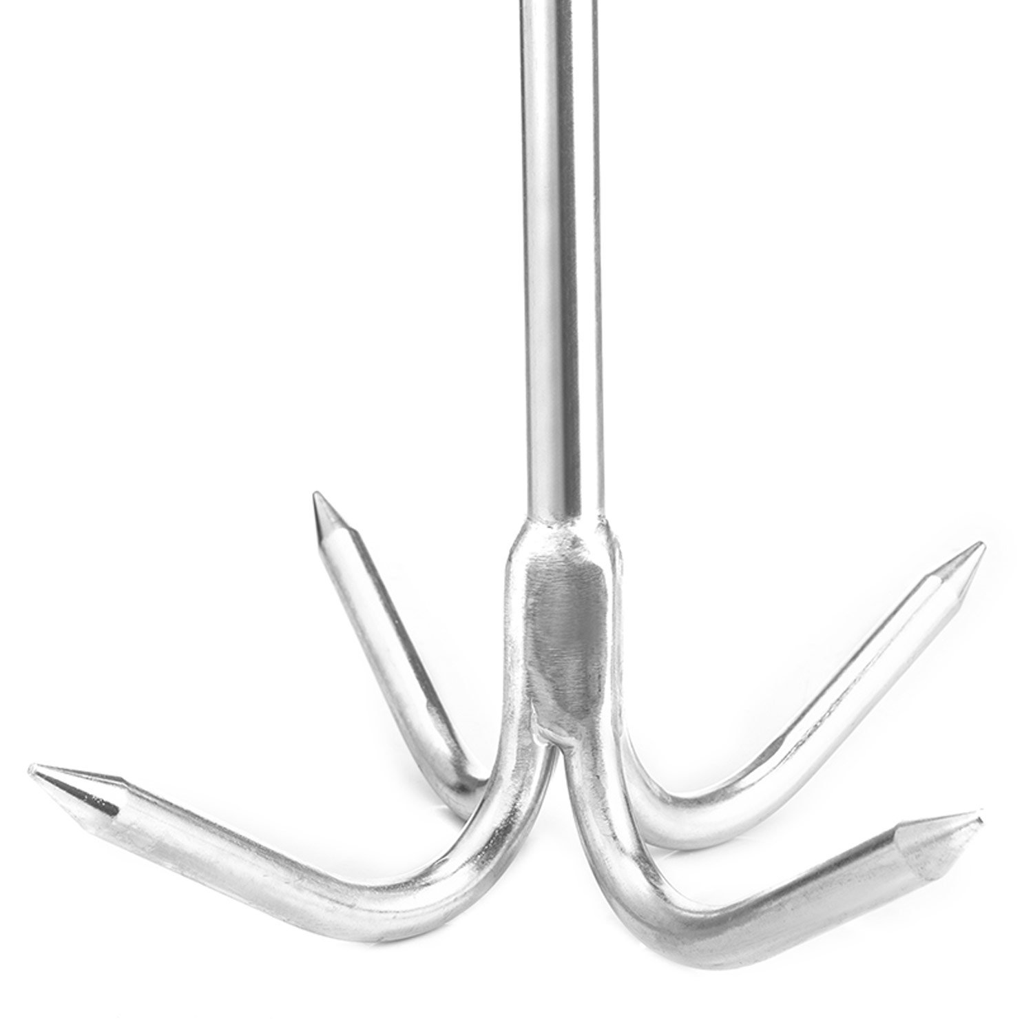 HANSE MARINE #316 Stainless Steel 4 Fluke Anchor with Ring 0.4~1.85 KG for Boat Kayak Accessories