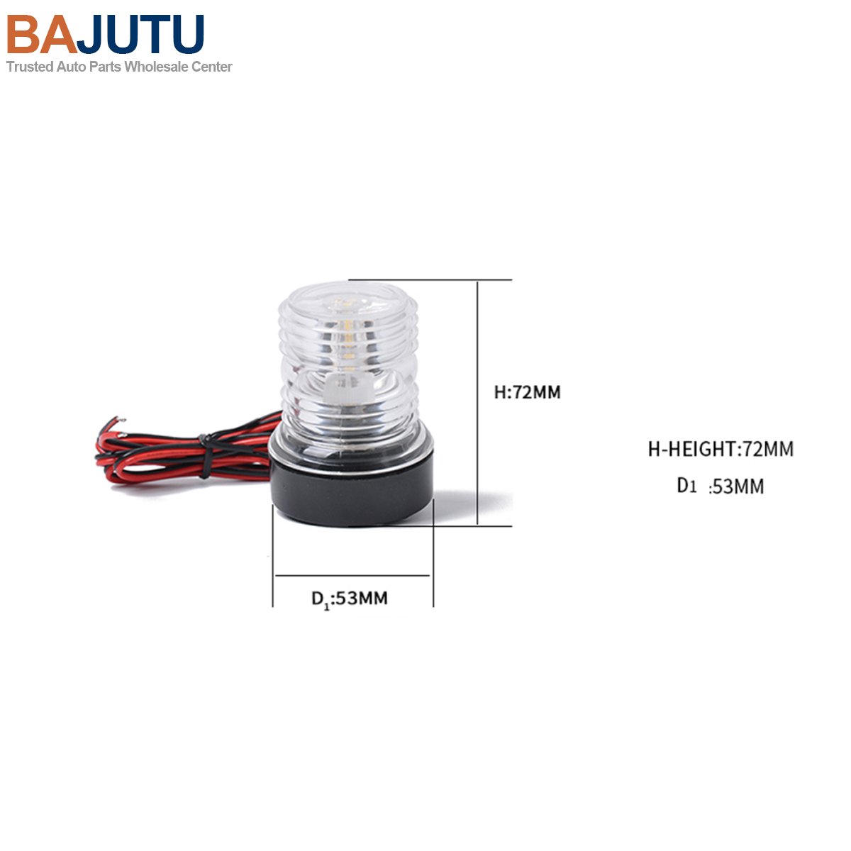 Boat Yacht Stern Marine Anchor LED Navigation Light All Round 360 White Light Base Marine Lights Accessories
