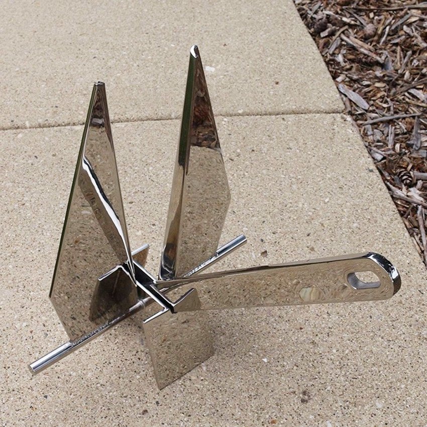 LARIN 15kg 316 Stainless Steel Marine Fluke Anchor Boat Anchors Danforth Anchor for Sale