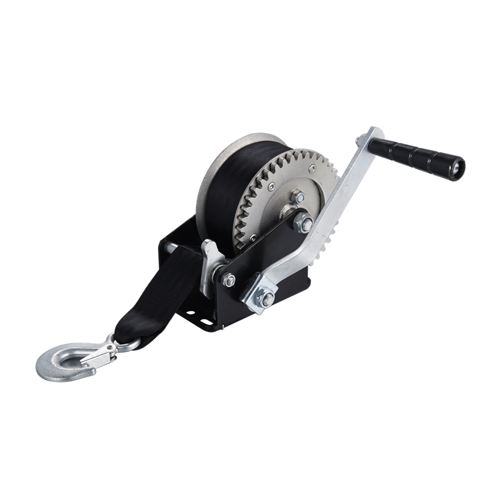 Winch Manufacturer 1200lbs Black Wire Rope Gear Driven 4.1:1 Manual Hand Winches Trailer Winch for Boat Anchor