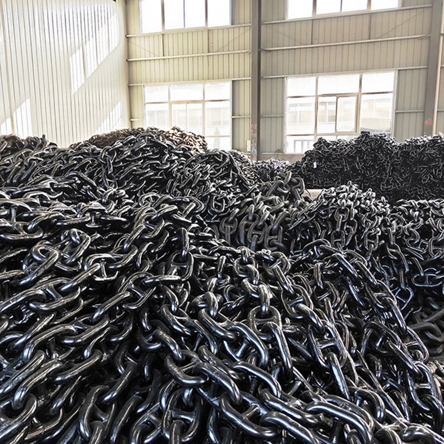 Ship Anchor Chain Black Painted Grade 3 Stud Link Anchor Chain
