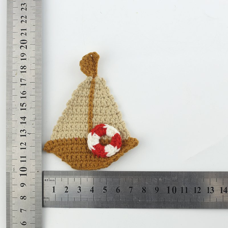 Handmade Crochet Sea Animal Anchor Fishstar Boat Crochet Handmade Clothing Bag and Garment Accessories