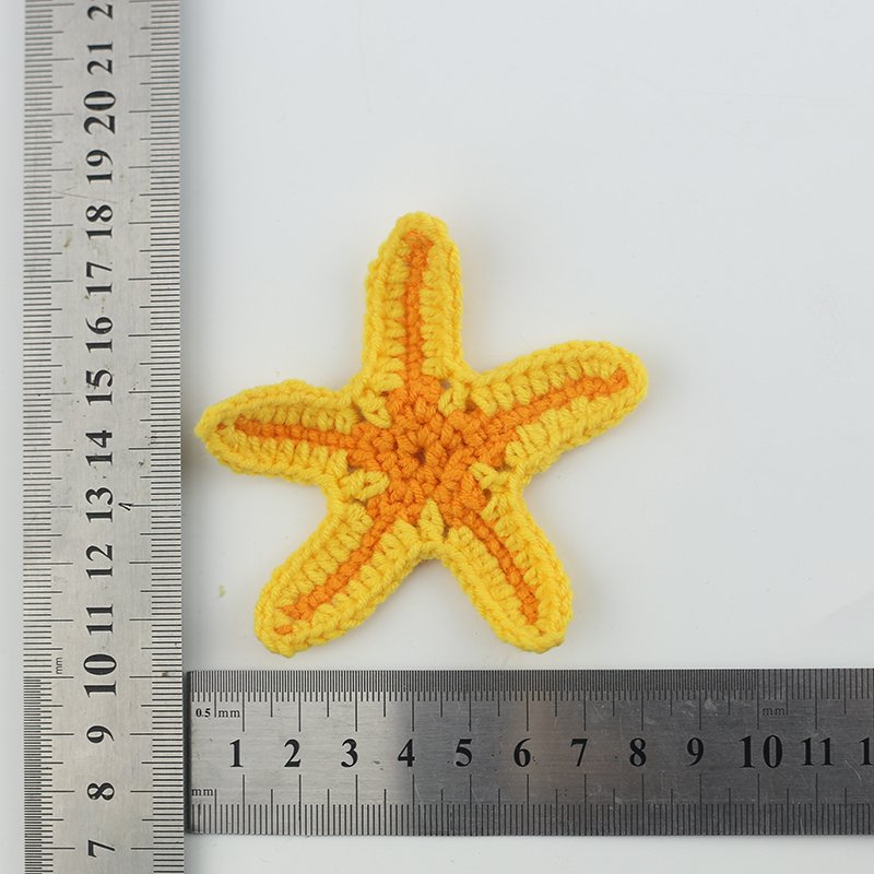 Handmade Crochet Sea Animal Anchor Fishstar Boat Crochet Handmade Clothing Bag and Garment Accessories