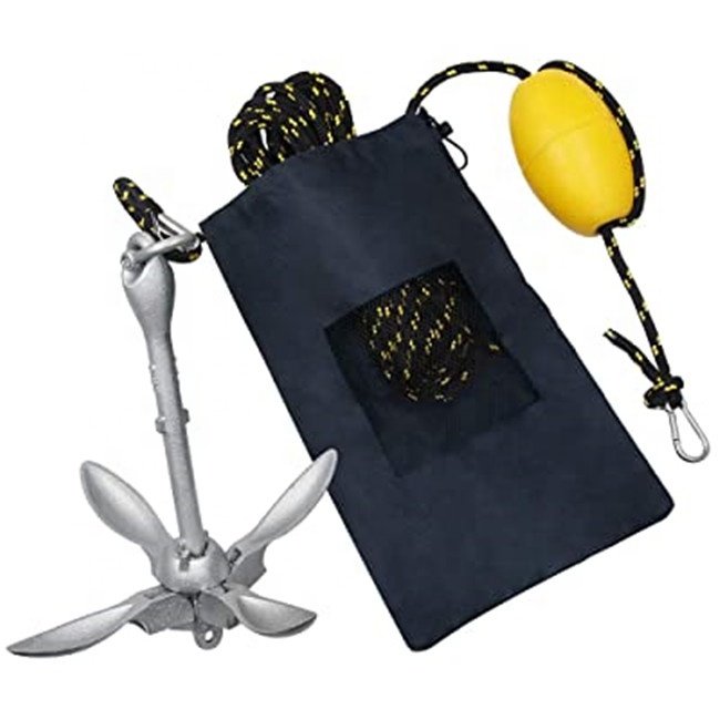 Anchor Boat Anchor Kit Marine Dock Rope Mooring Kayak Anchor Kit