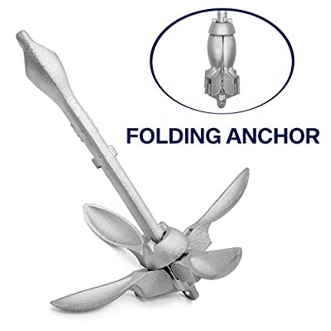 Anchor Boat Anchor Kit Marine Dock Rope Mooring Kayak Anchor Kit